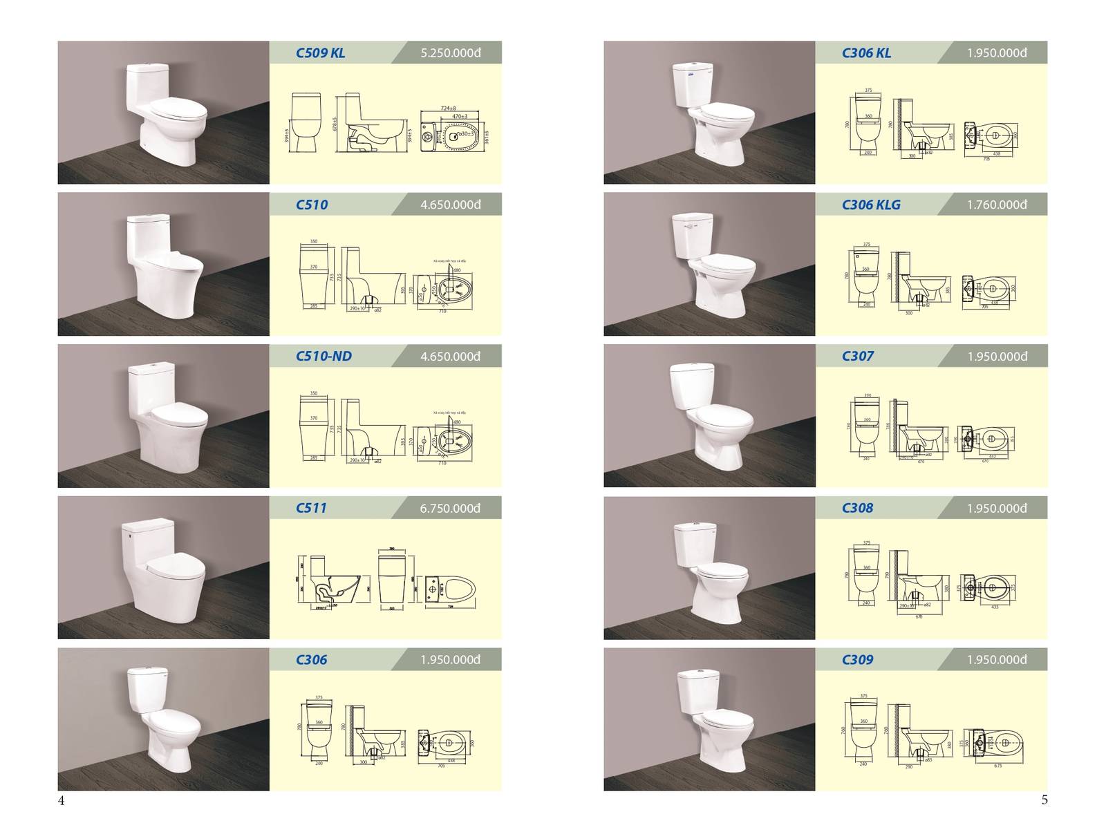 Catalogue và Bảng giá Thiết bị vệ sinh CERAVI mới nhất 2024VI mới nhất 2024 /page 2